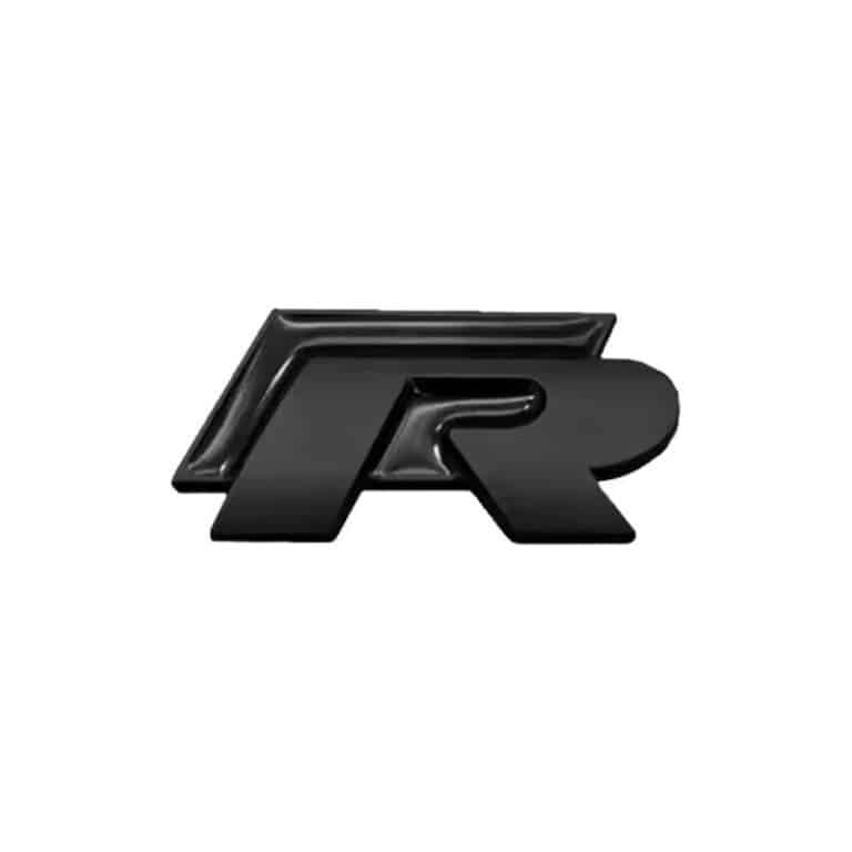 Autocollant R Noir mat