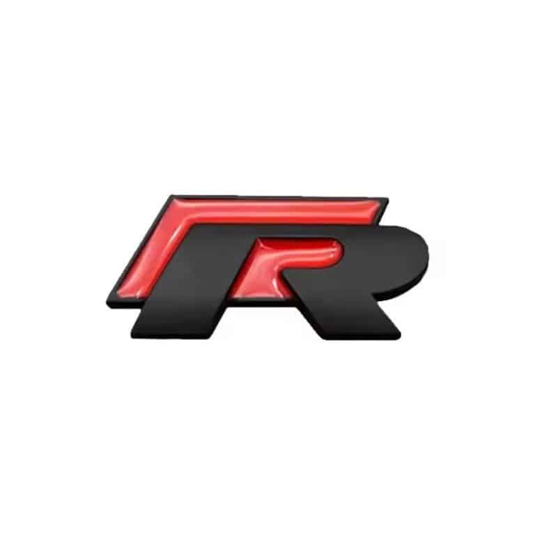 Autocollant R Rouge brillant /Noir
