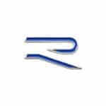 Autocollant R voiture Argent/ Bleu