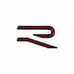 Autocollant R voiture Noir/Rouge