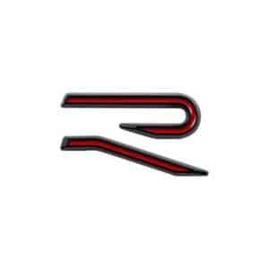 Autocollant R voiture Noir/Rouge