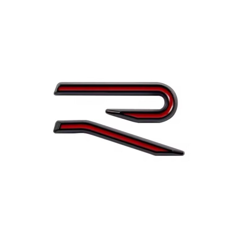 Autocollant R voiture Noir/Rouge