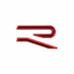 Autocollant R voiture Rouge/Noir