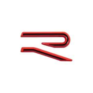 Autocollant R voiture Rouge/Noir
