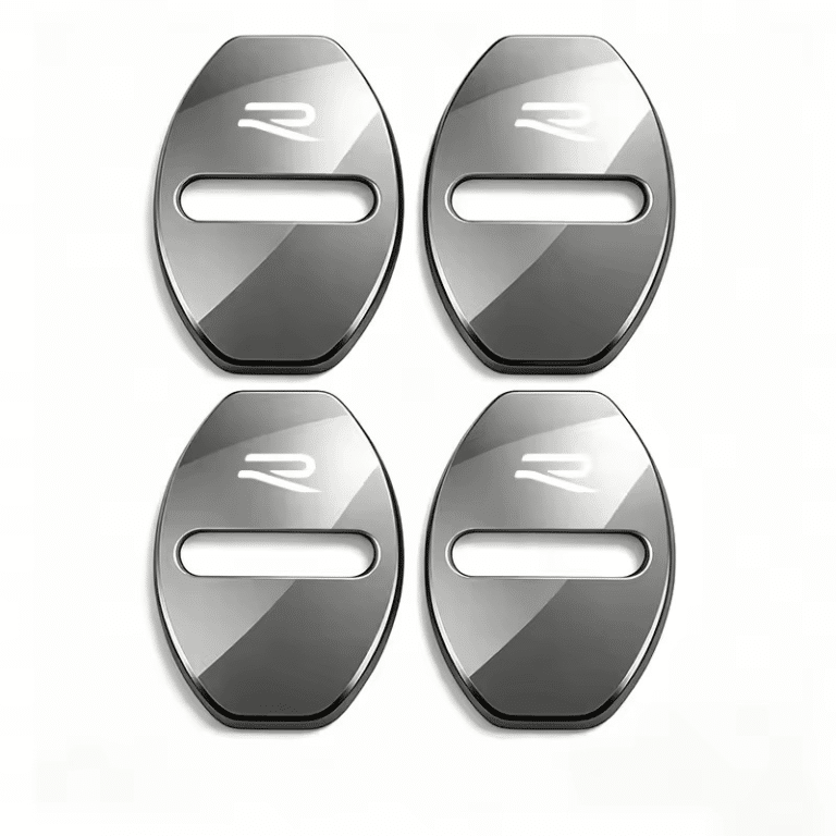 Cache serrure porte voiture R Argent