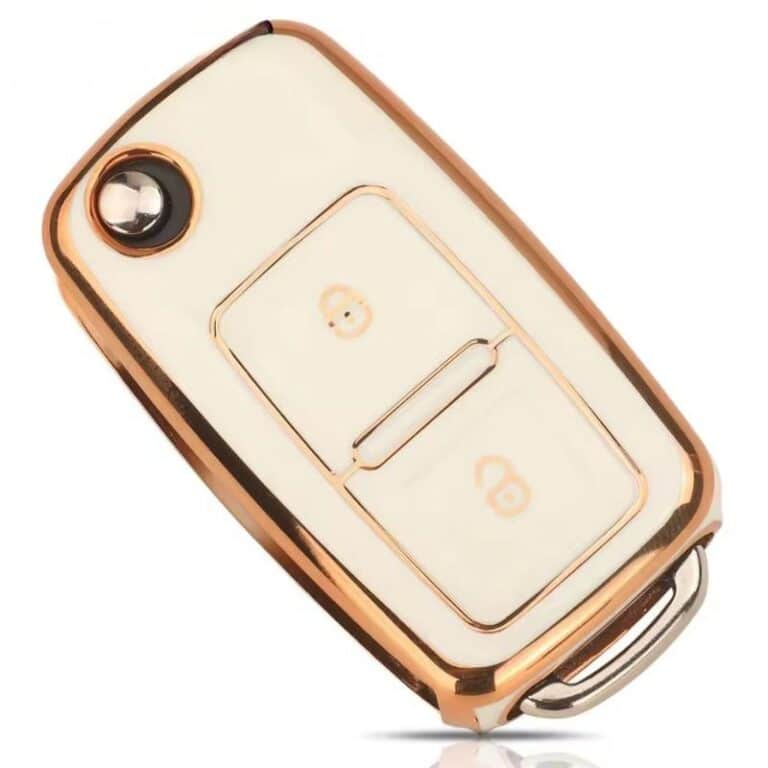 Etui clé voiture VW Blanc.