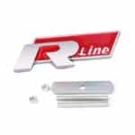 Logo r line calandre tiguan rouge mat