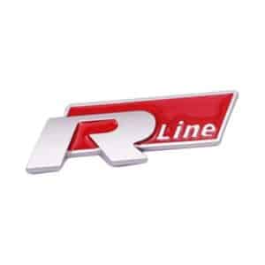 Logo r line calandre tiguan rouge mat