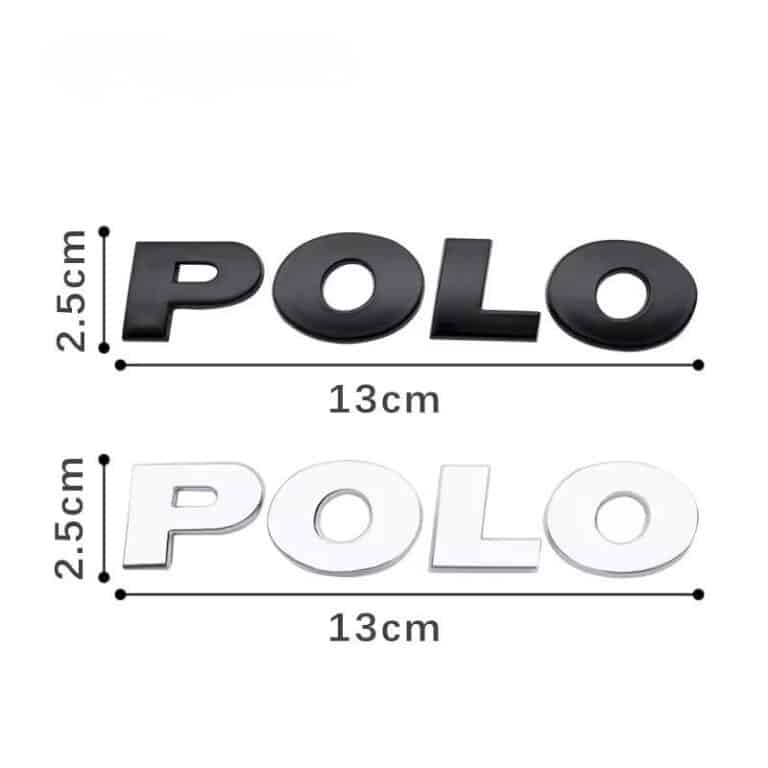 VW Polo Stickers Noir: Blanc