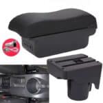 Accoudoir Golf 5 USB coutures noires