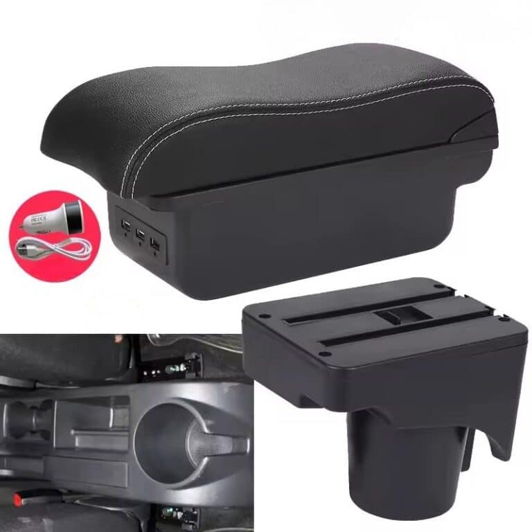 Accoudoir Golf 5 usb coutures blanches