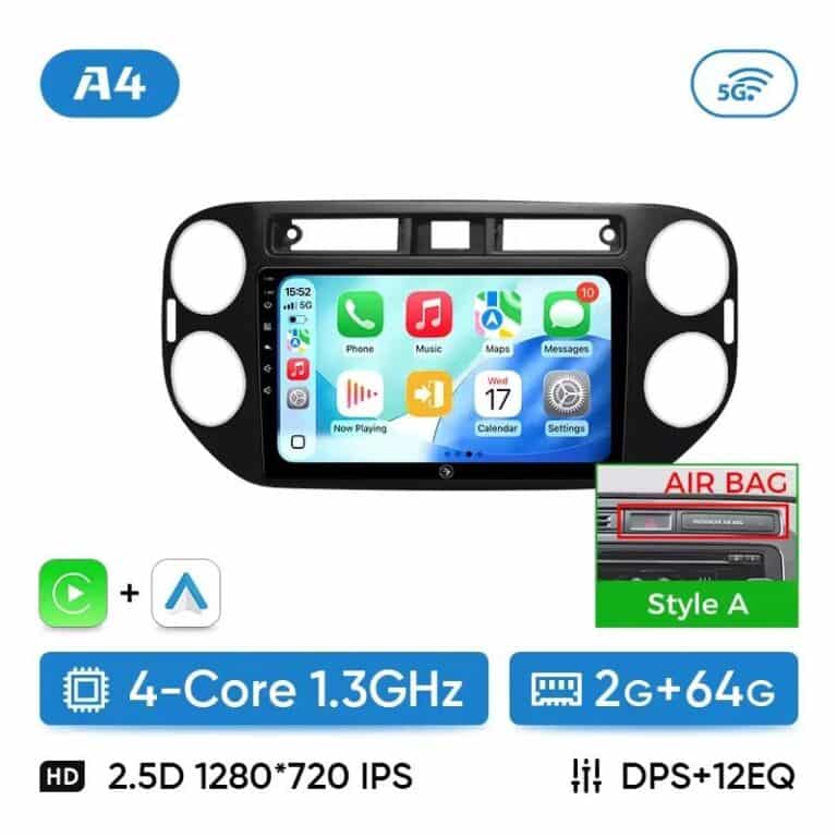Autoradio Golf Plus 9 CarPlay & Android Auto 2go+64 go style A