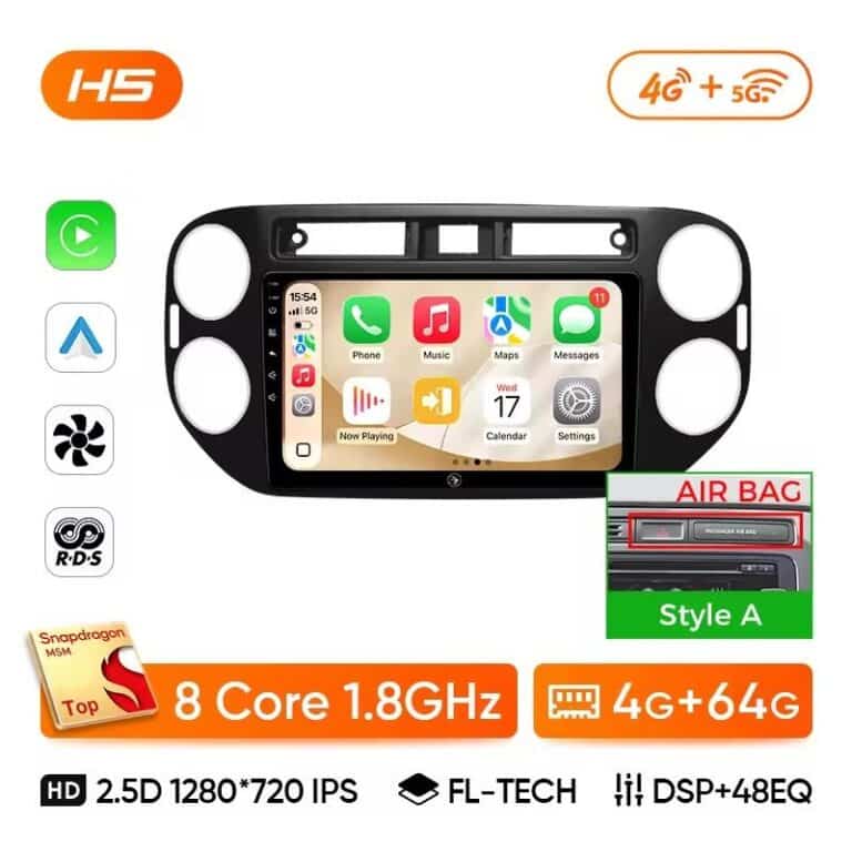 Autoradio Golf Plus 9 CarPlay & Android Auto 4go + 64go performance