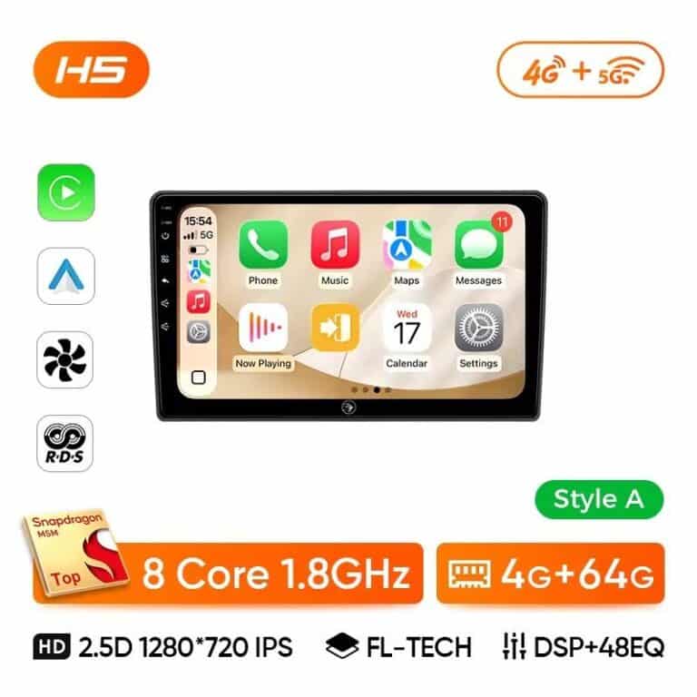 Autoradio Polo 4 CarPlay & Android Auto 2go 4go+64Go style A