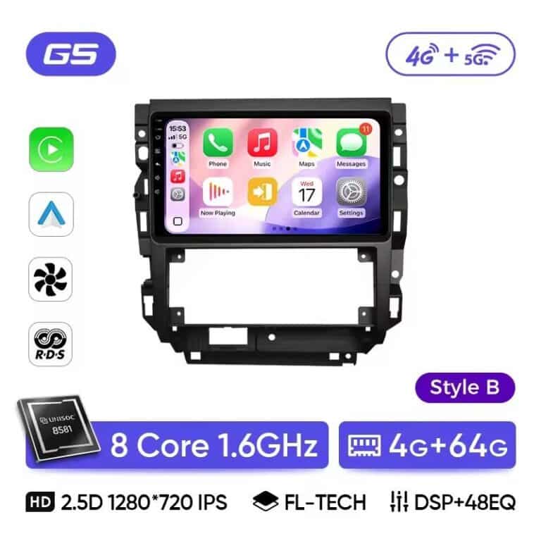 Autoradio Polo 4 CarPlay & Android Auto 2go 4go+64Go style B- G5