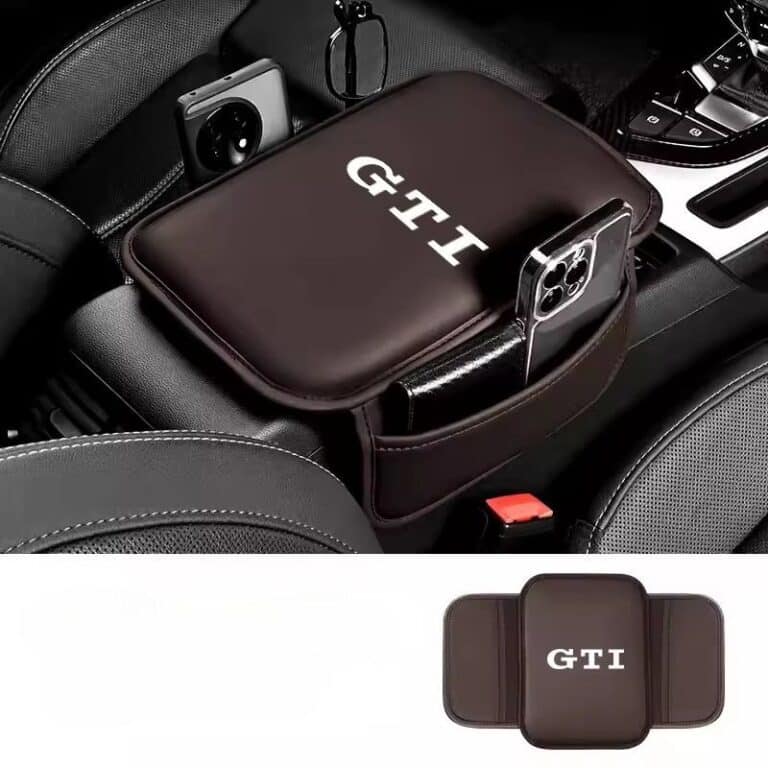 Coussin accoudoir central voiture GTI marron