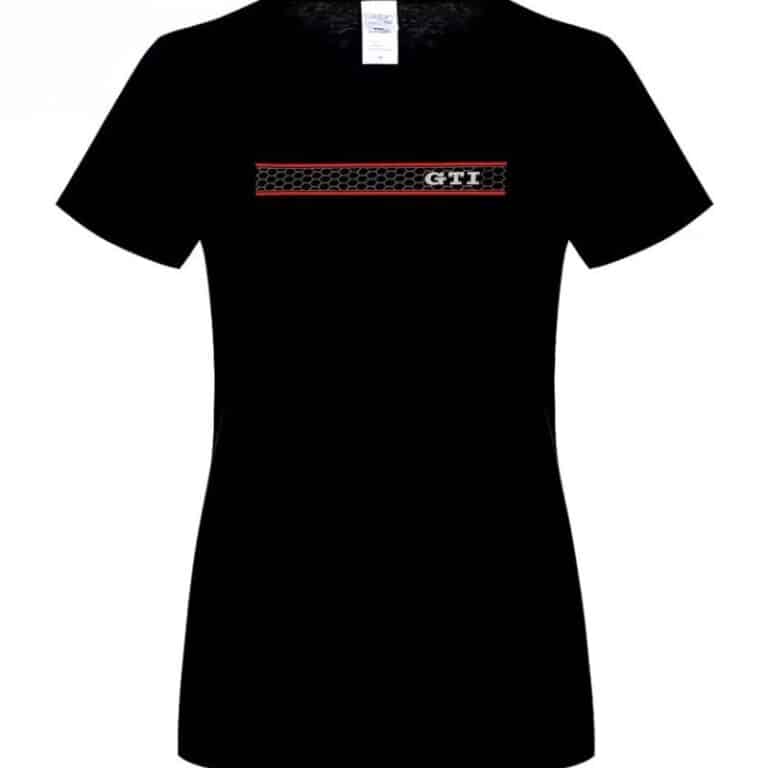 GTI T-shirt femme 100% coton noir