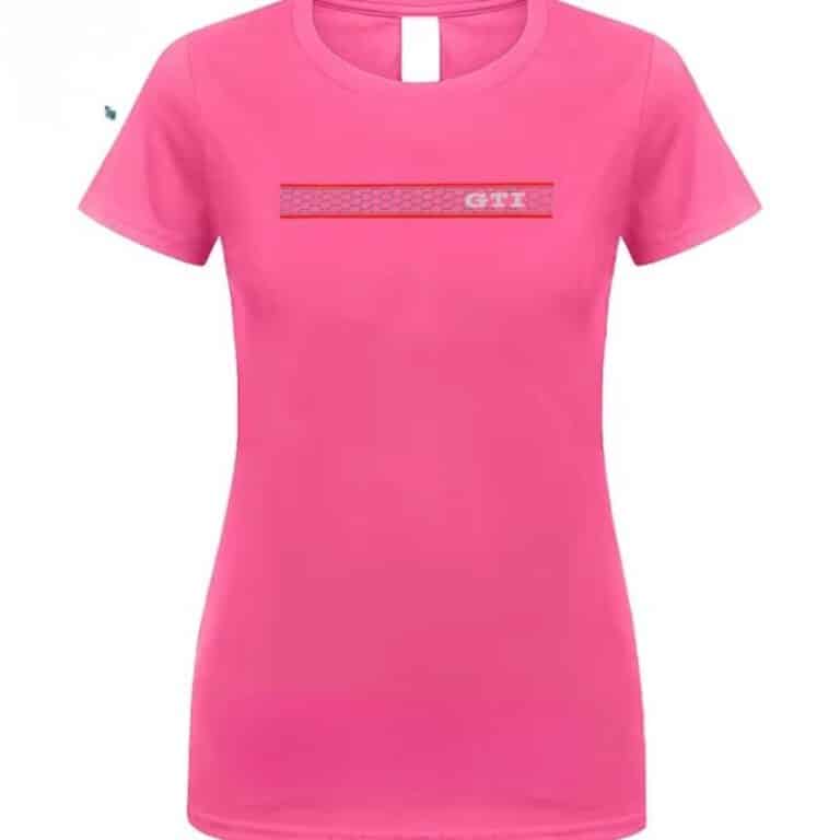 GTI T-shirt femme 100% coton rose