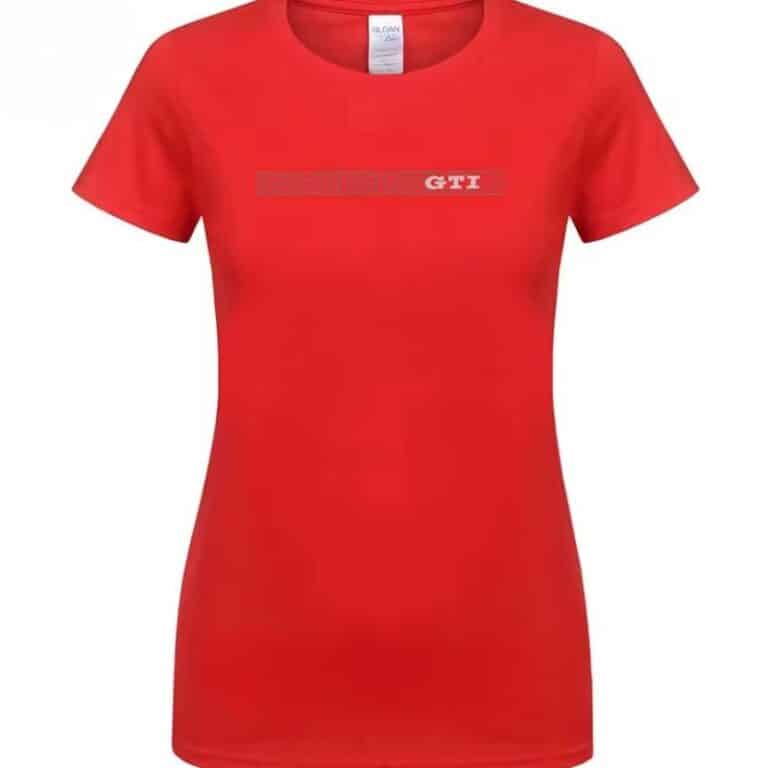 GTI T-shirt femme 100% coton rouge