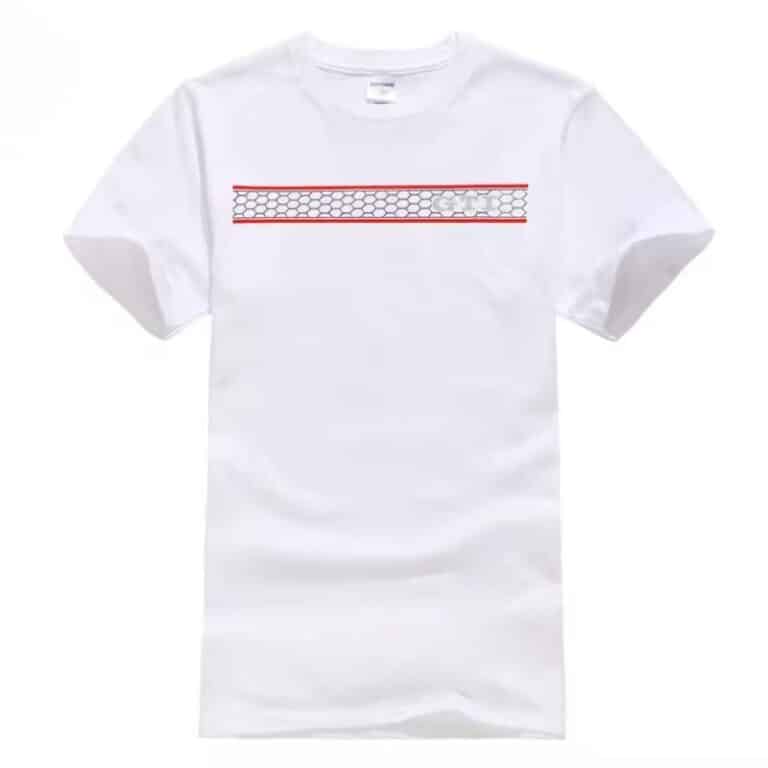 GTI T-shirt homme 100% coton blanc