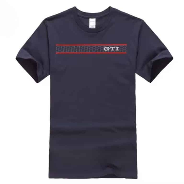 GTI T-shirt homme 100% coton bleu marine