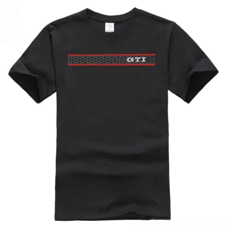 GTI T-shirt homme 100% coton noir