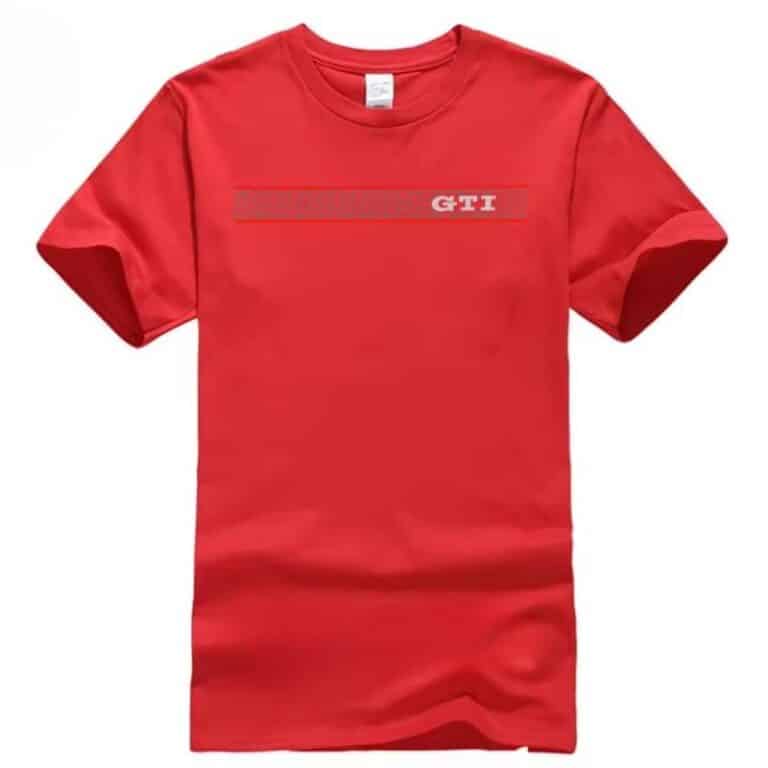 GTI T-shirt homme 100% coton rouge